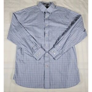 Daniel Cremieux Signature Collection Long Sleeve Button Down Men Shirt Med. Blue